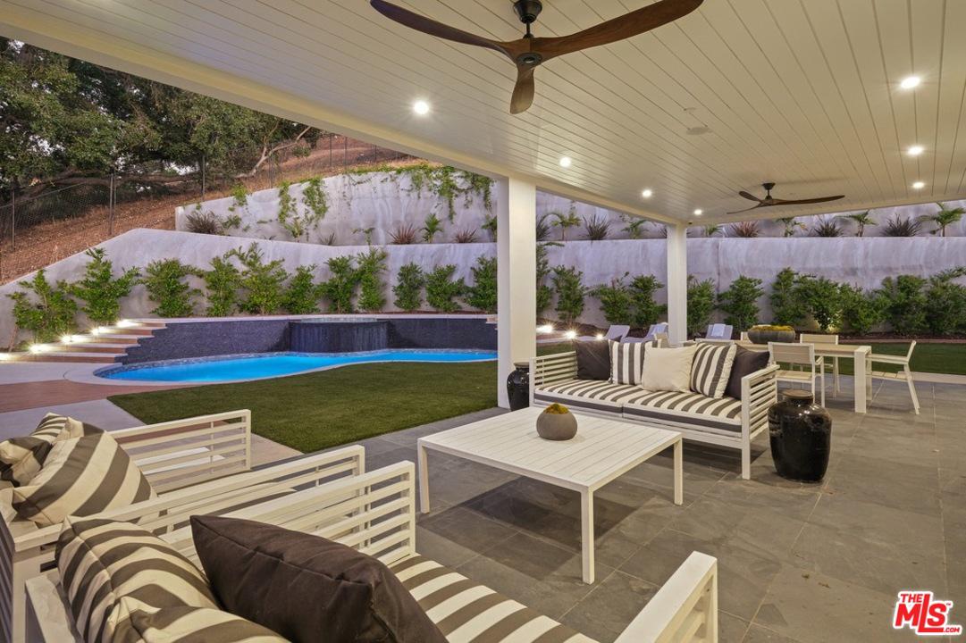 Covered patio with pool