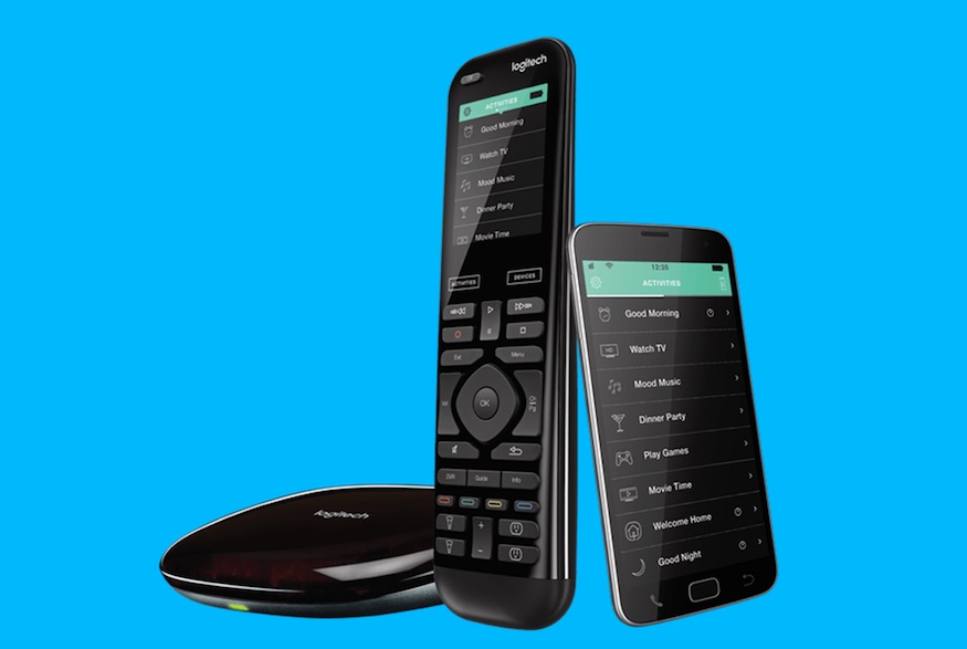 Logitech Harmony Elite universal remote and associated devices