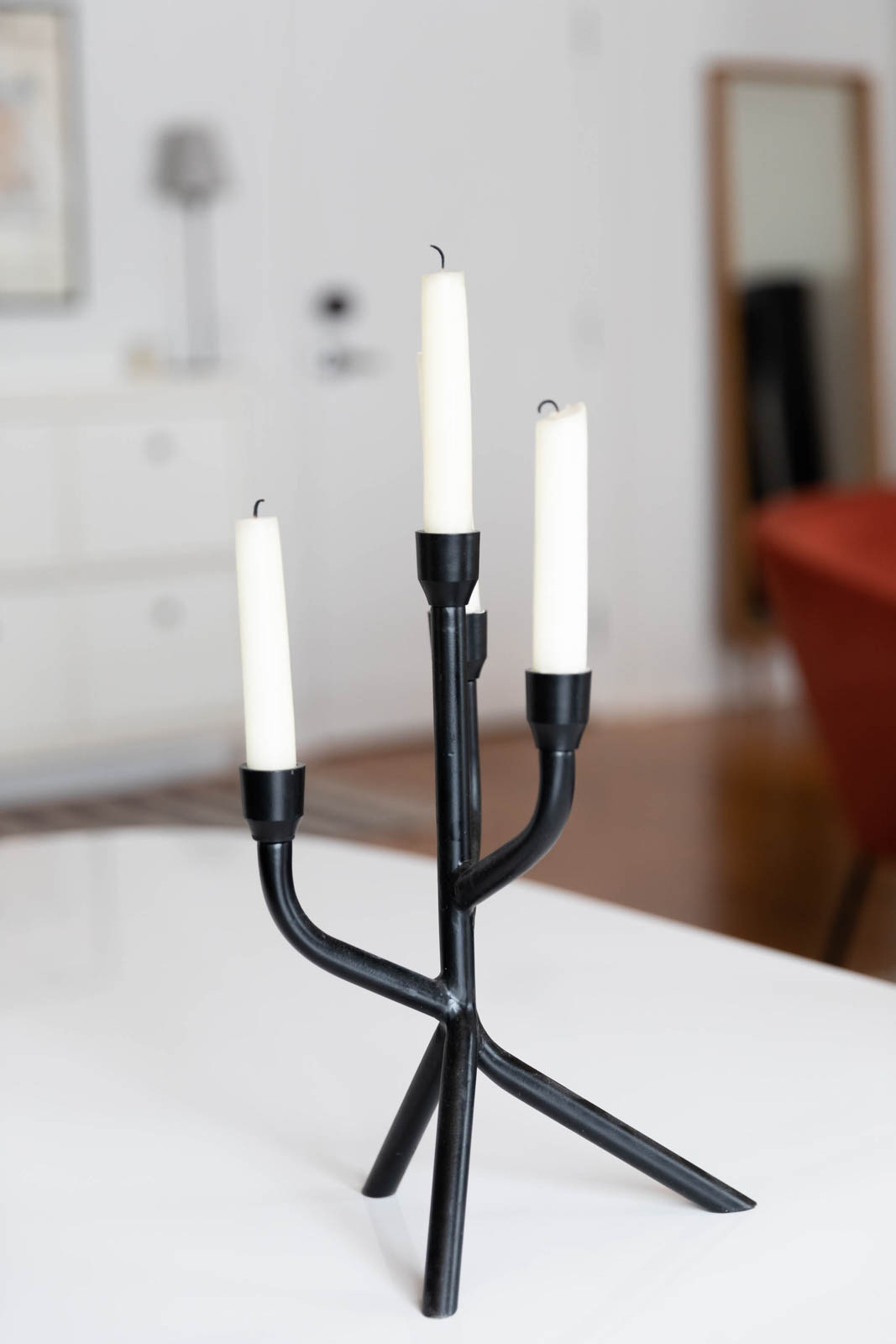 Black candelabra for the table