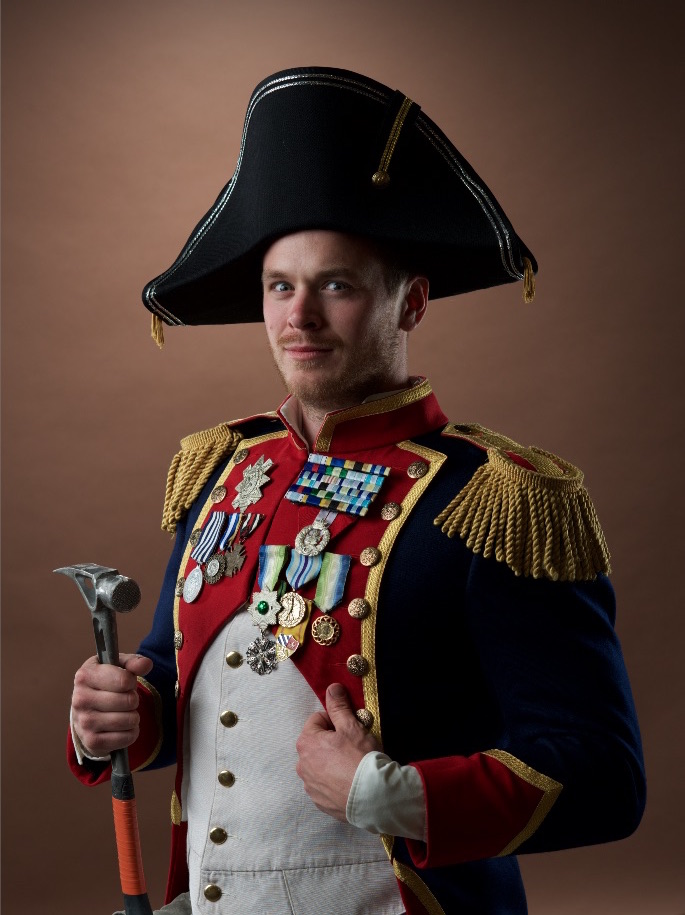 Mike Holmes Jr. dressed as Napoleon