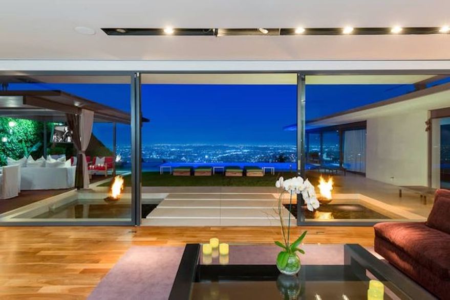Living room of Matthew Perry's Hollywood Hills home