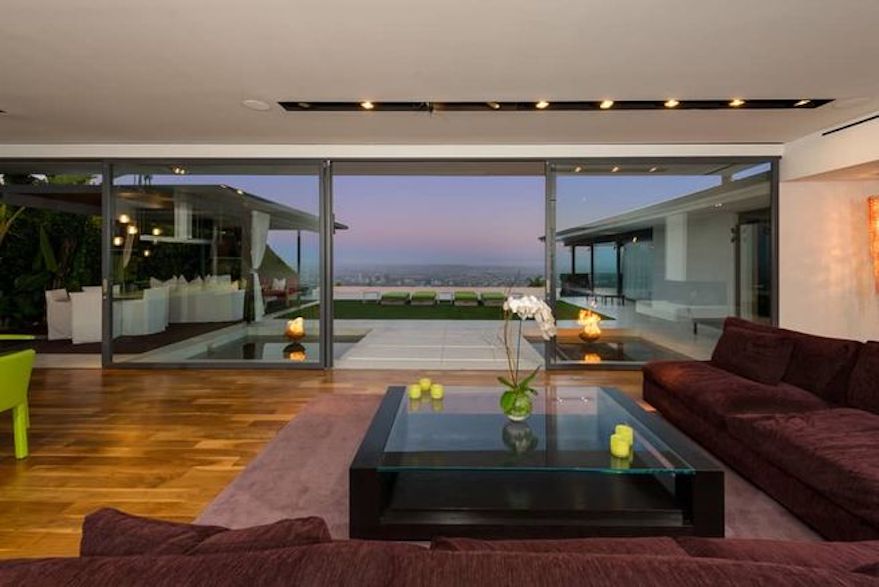 Living room of Matthew Perry's Hollywood Hills home