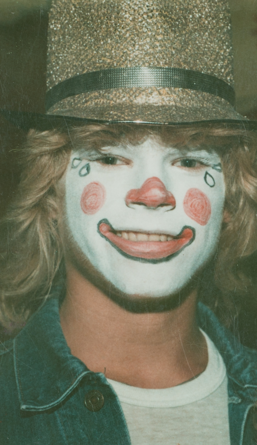 Mike Holmes dressed up as a clown for Halloween