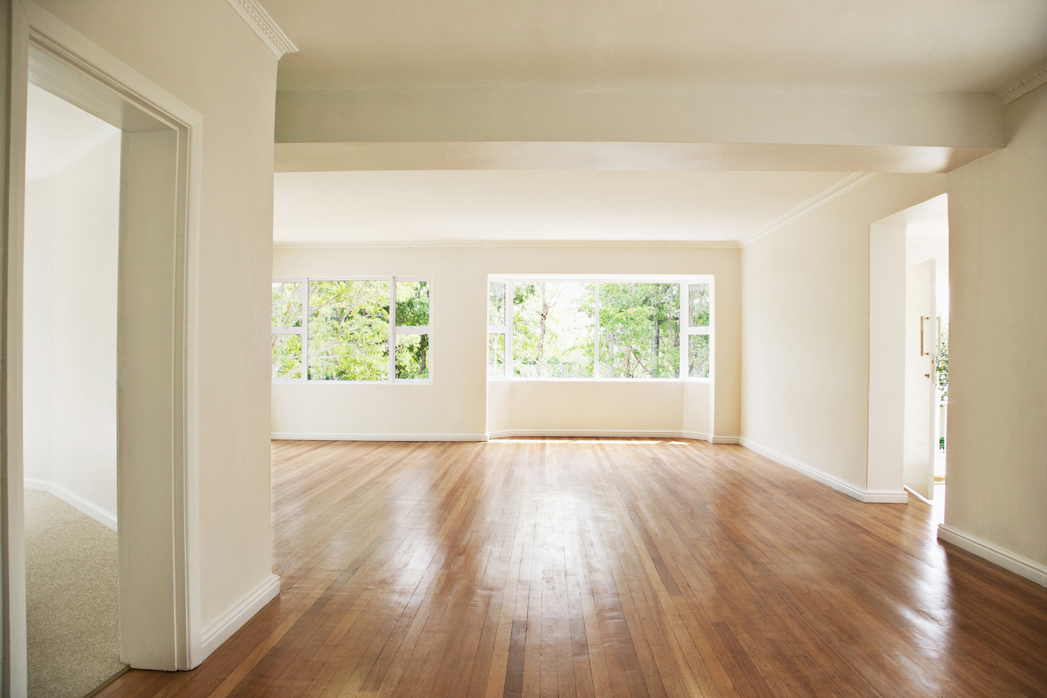Beautiful hardwood floors in empty home