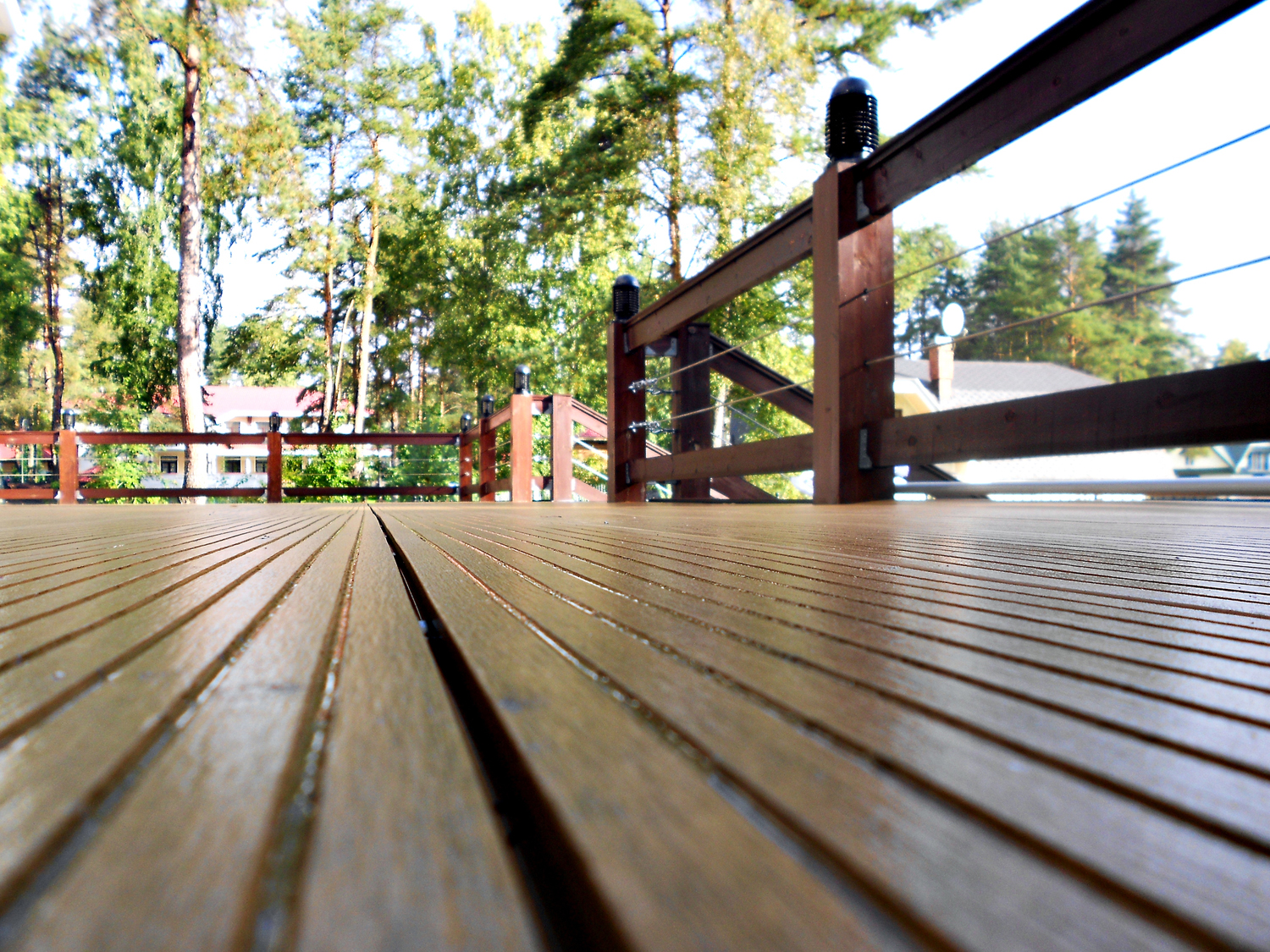 New outdoor wood deck