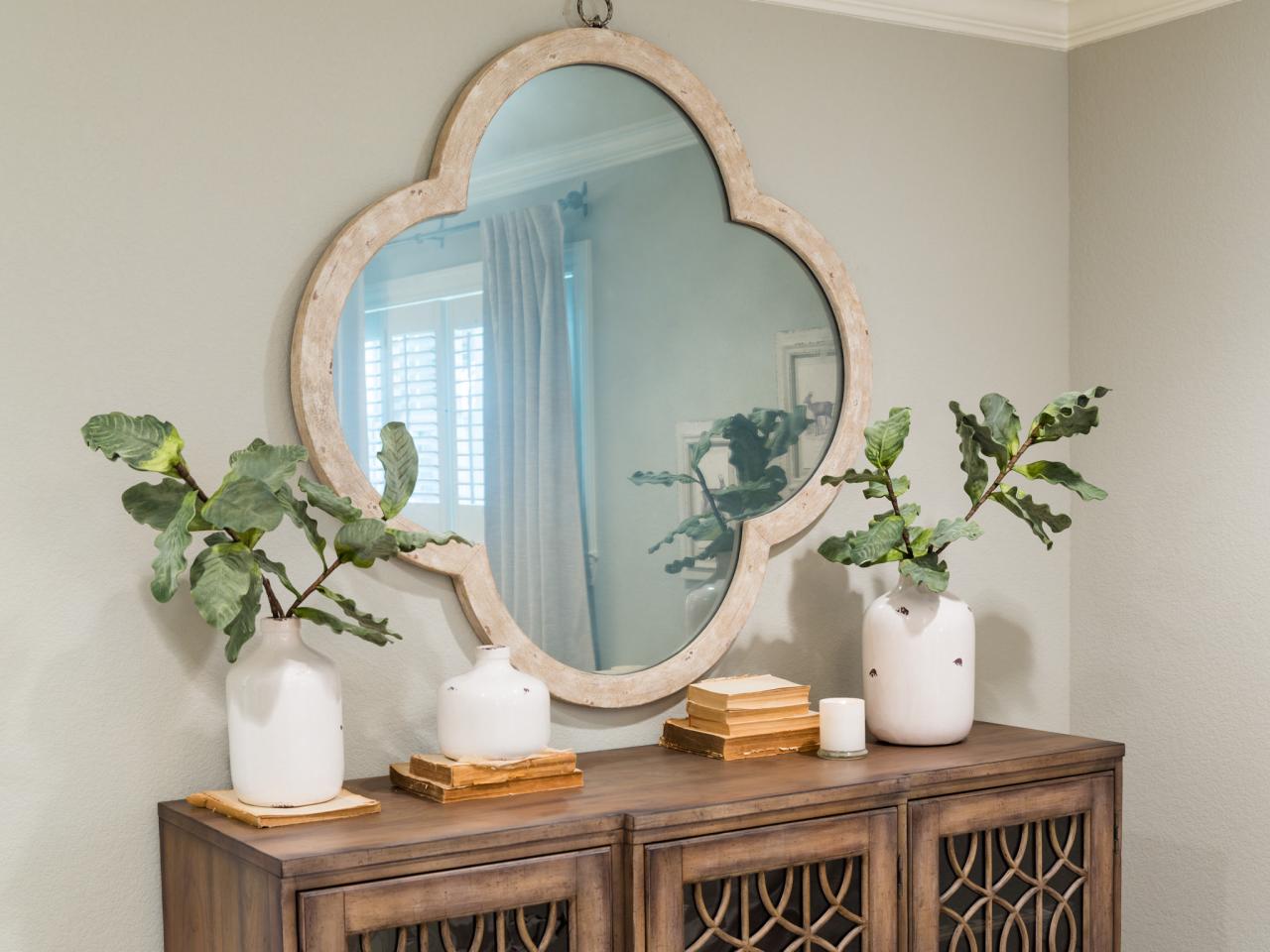 A Wood-Trimmed Mirror