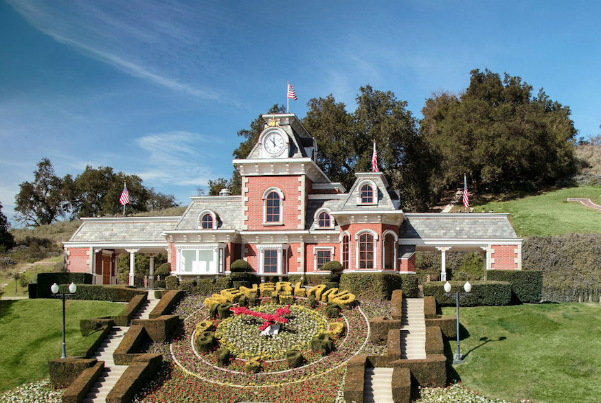 Elaborate entrance to Neverland Ranch