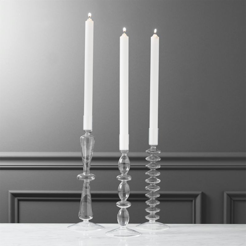 Numi Glass Taper Candle Holders