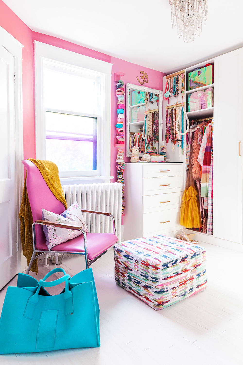 Tiffany Pratt's pink dressing room