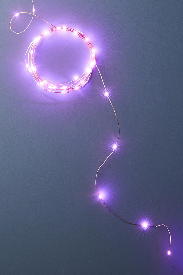 Purple string lights
