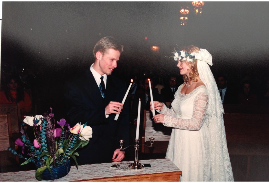 Paul and Janna Lafrance on Their Wedding Day