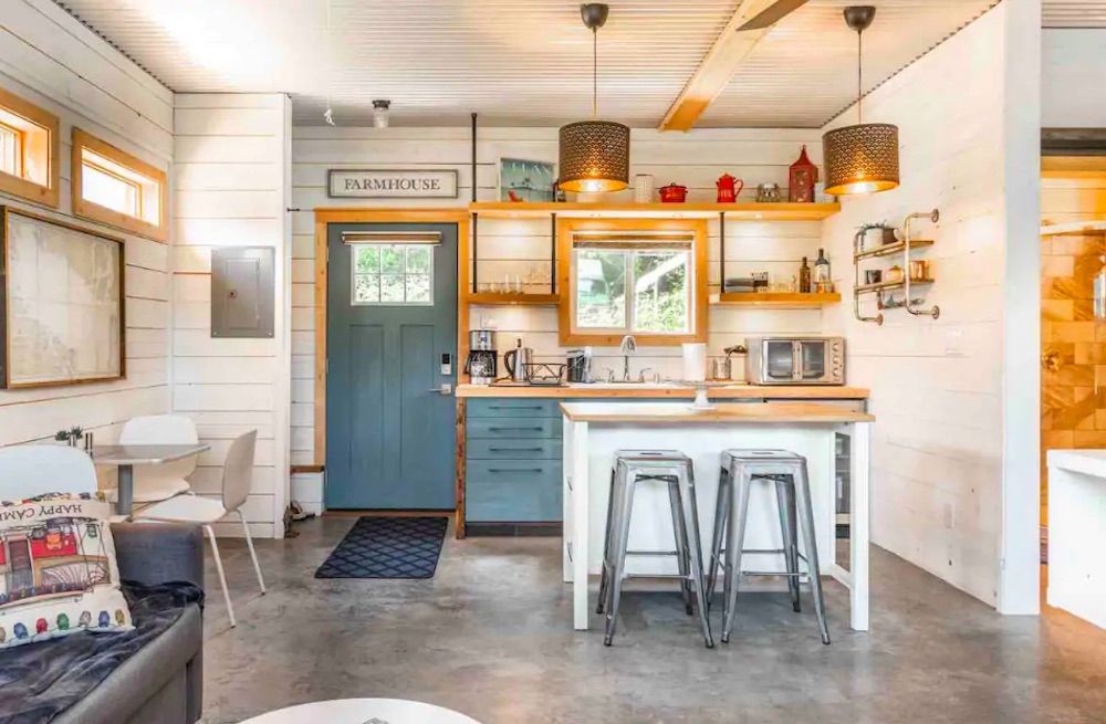 Interior of Airbnb seaside farmhouse