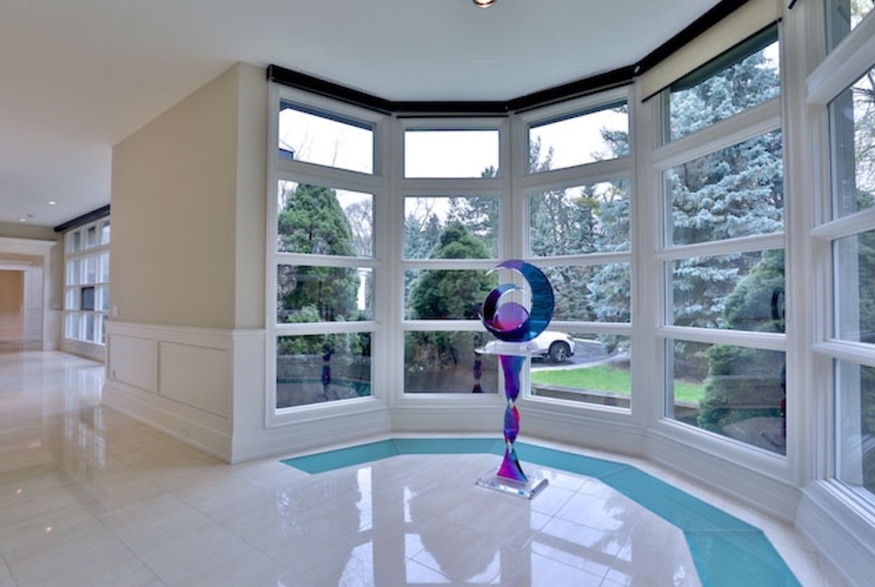 Glass sculpture in Prince's former Toronto home