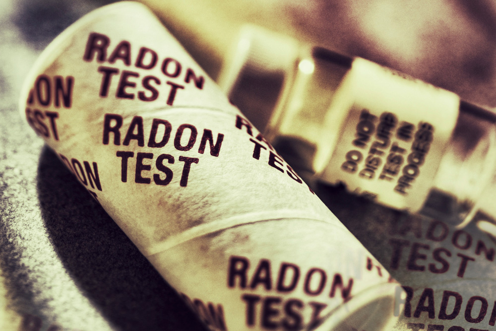 Radon gas test kit