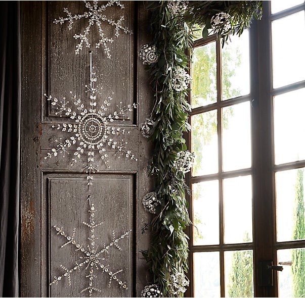 Restoration Hardware Victorian Glass Grand Snowflake Ornament