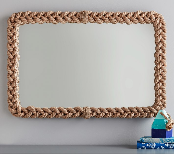 Nautical rope mirror