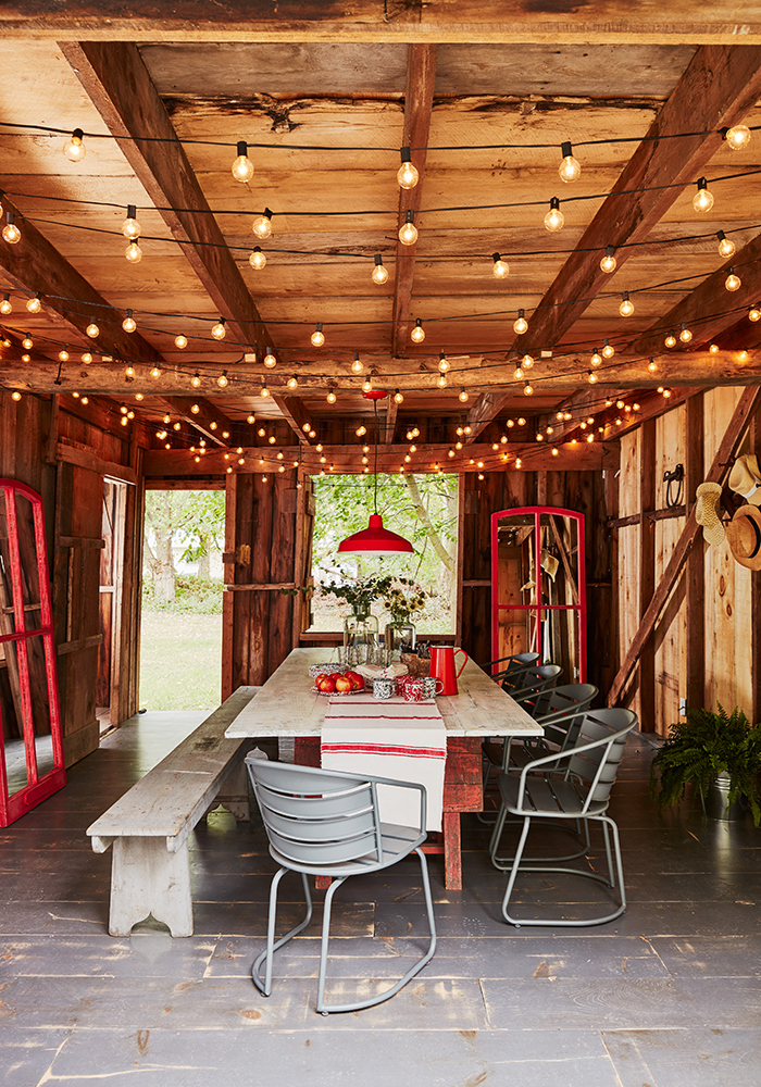 Dining in a Barn