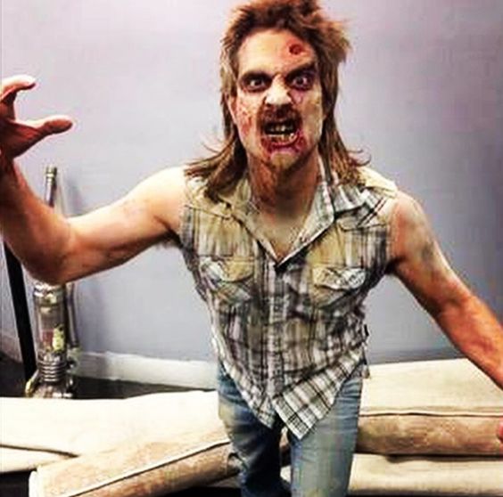 Scott McGillivray in a zombie Halloween costume