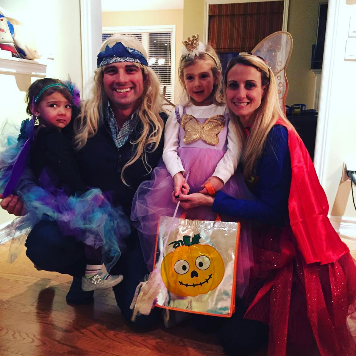 McGillivray family dressed up in costumes on Halloween