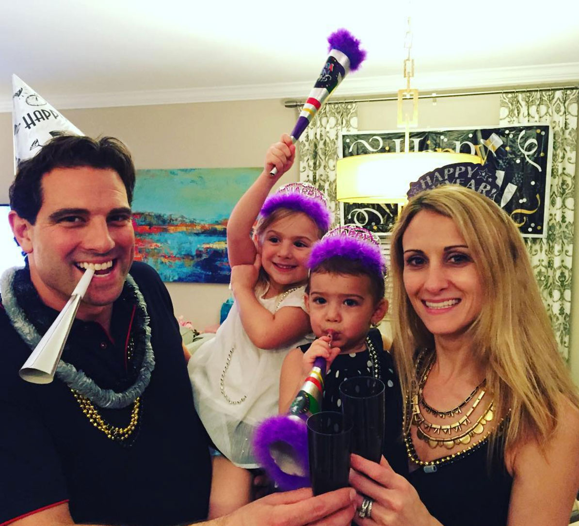 The McGillivray family celebrating new year's eve