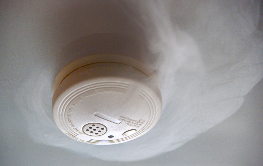 Close up of smoke detector