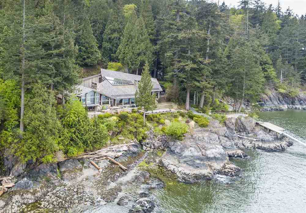 Exterior of oceanfront home in BC