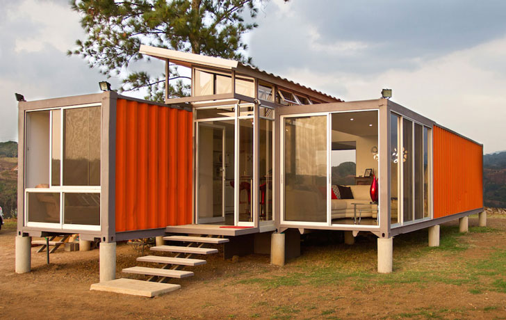 Two shipping containers that create an affordable housing solution