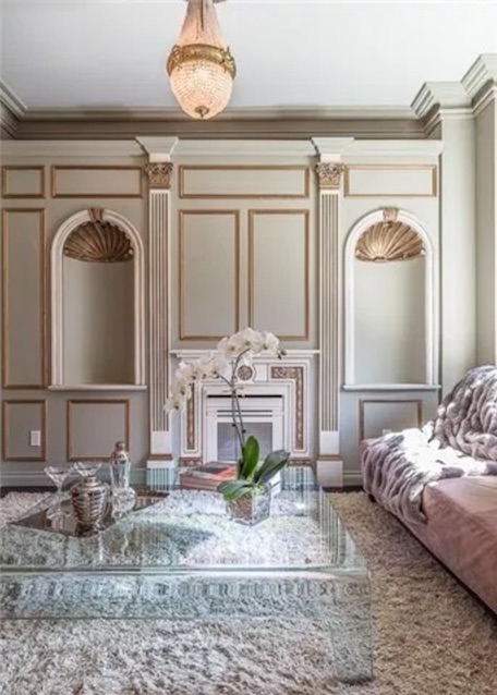 Living room of Parisian-inspired home in Toronto's Summerhill neighbourhood