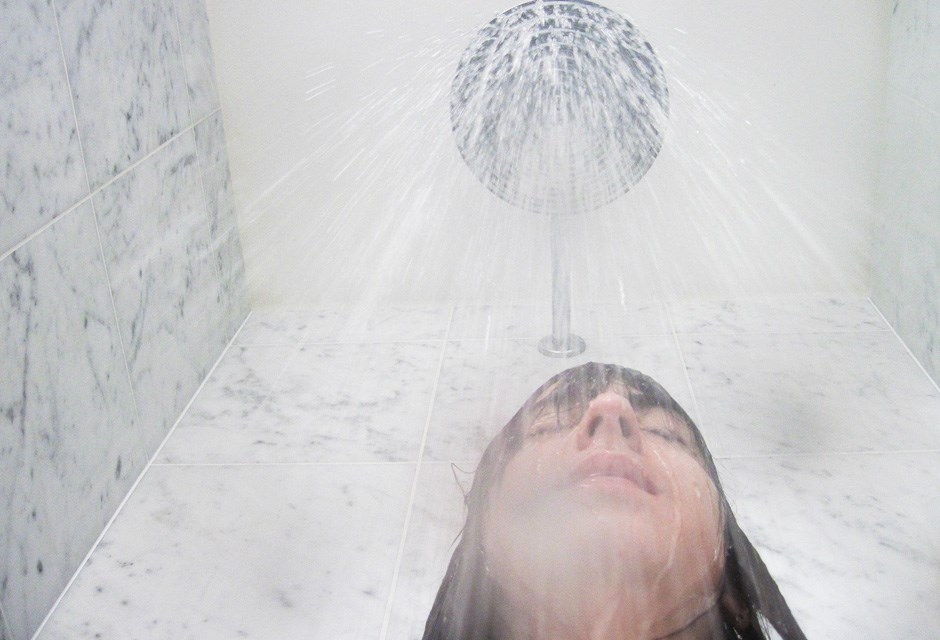 Female having a shower
