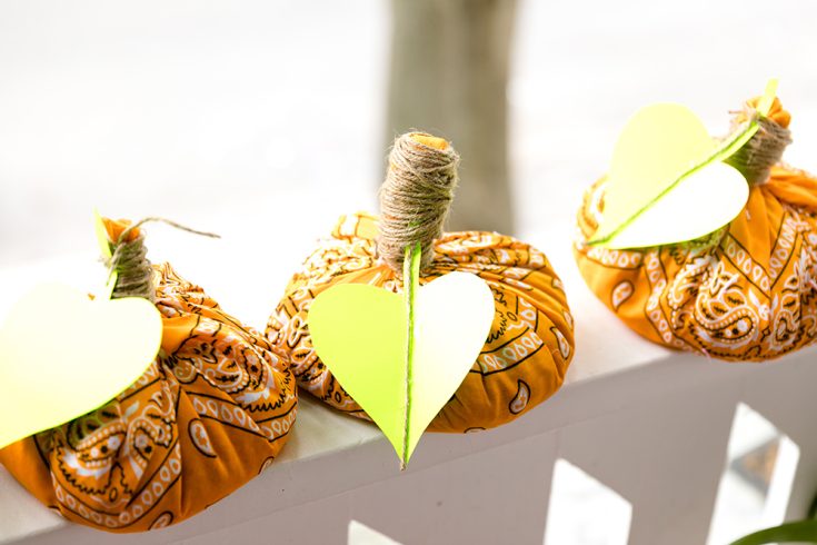 3 DIY bandana pumpkins by Tiffany Pratt