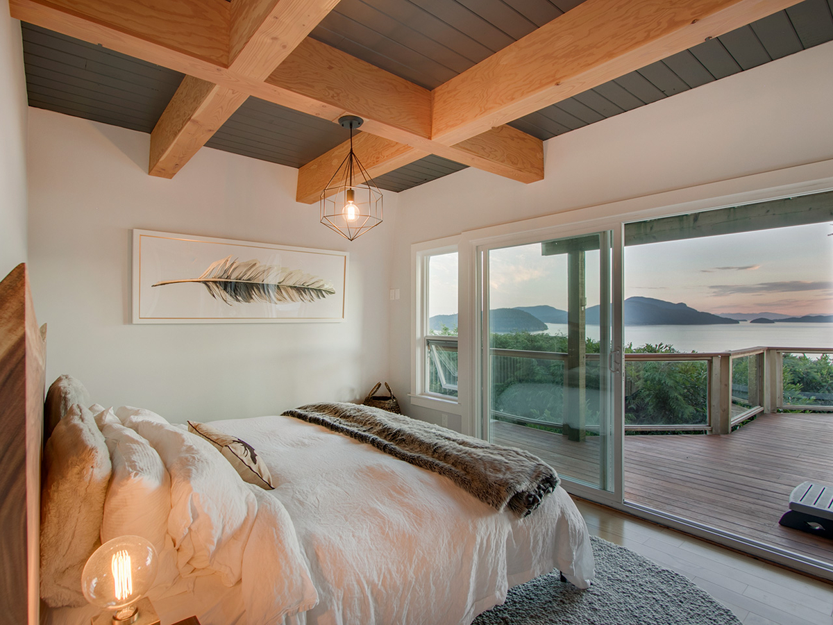 Master bedroom in Lions Bay home of Love It Or List It star Todd Talbot