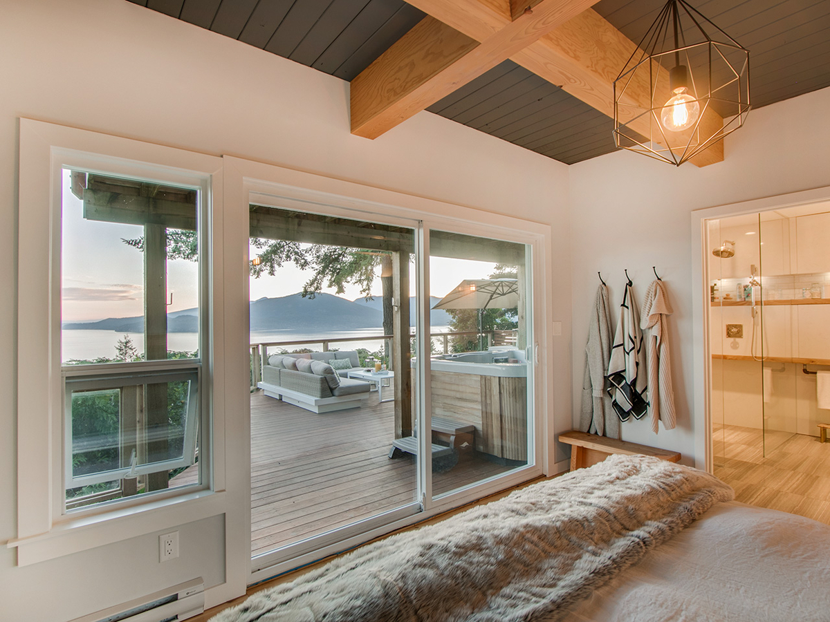 view from master bedroom in Lions Bay home of Love It Or List It star Todd Talbot