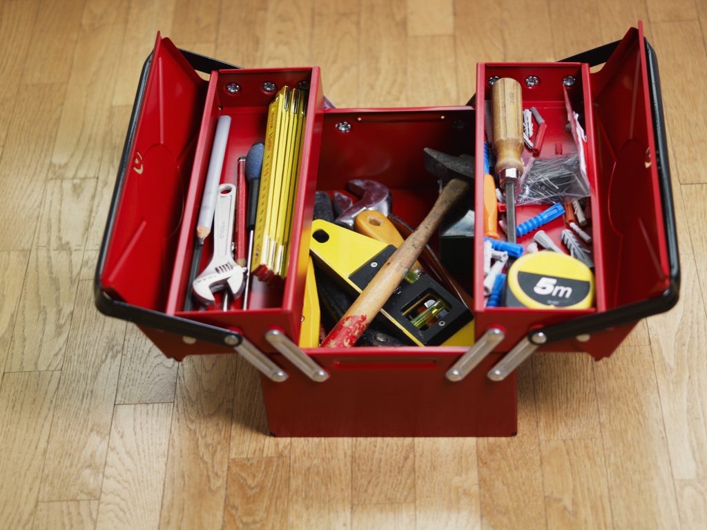 Red box of tools