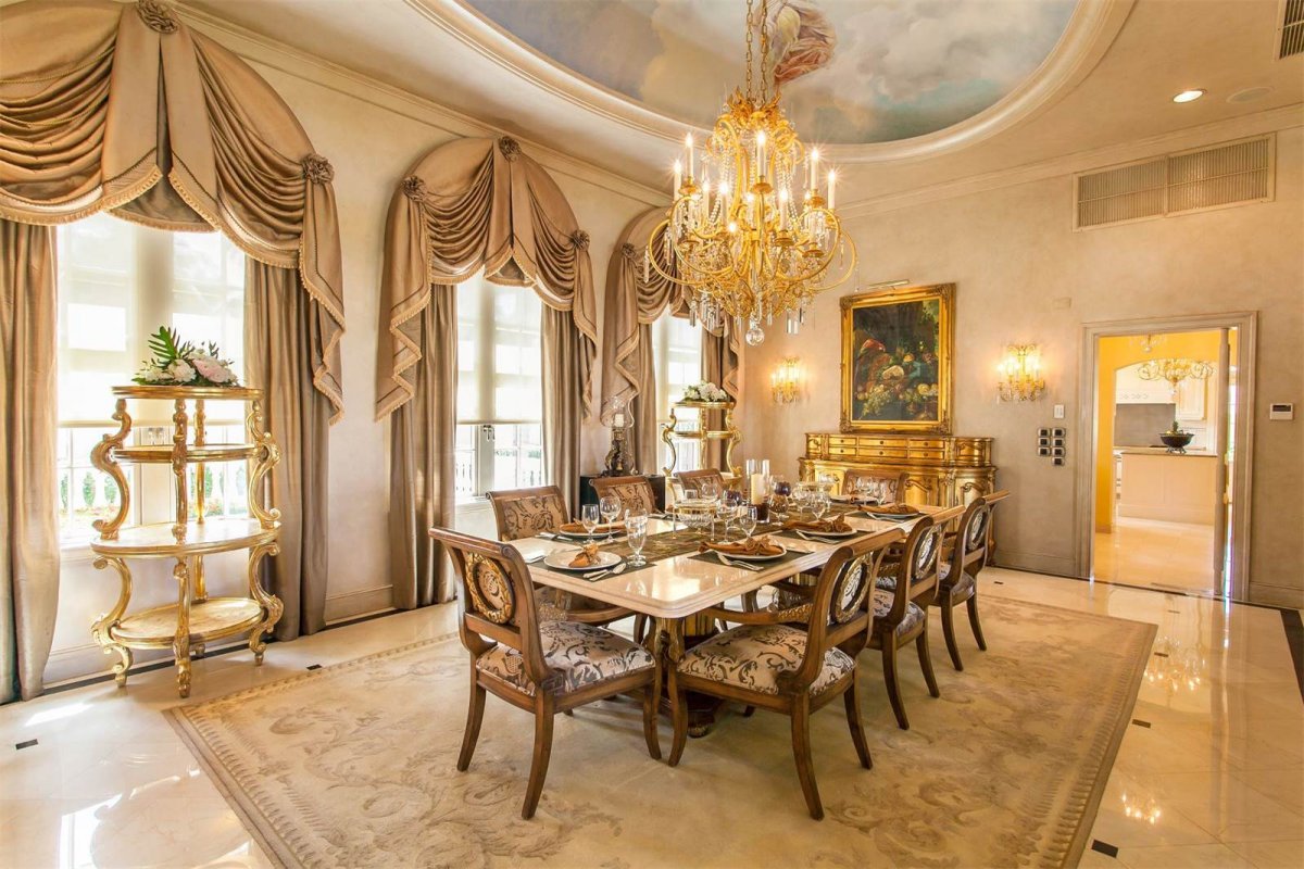 Formal dining room in Donald Trump's St. Martin vacation home