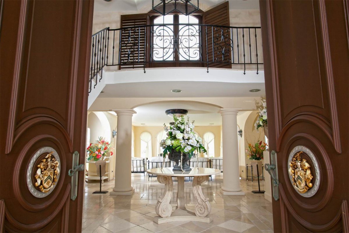Entry foyer of Donald Trump's St. Martin vacation home