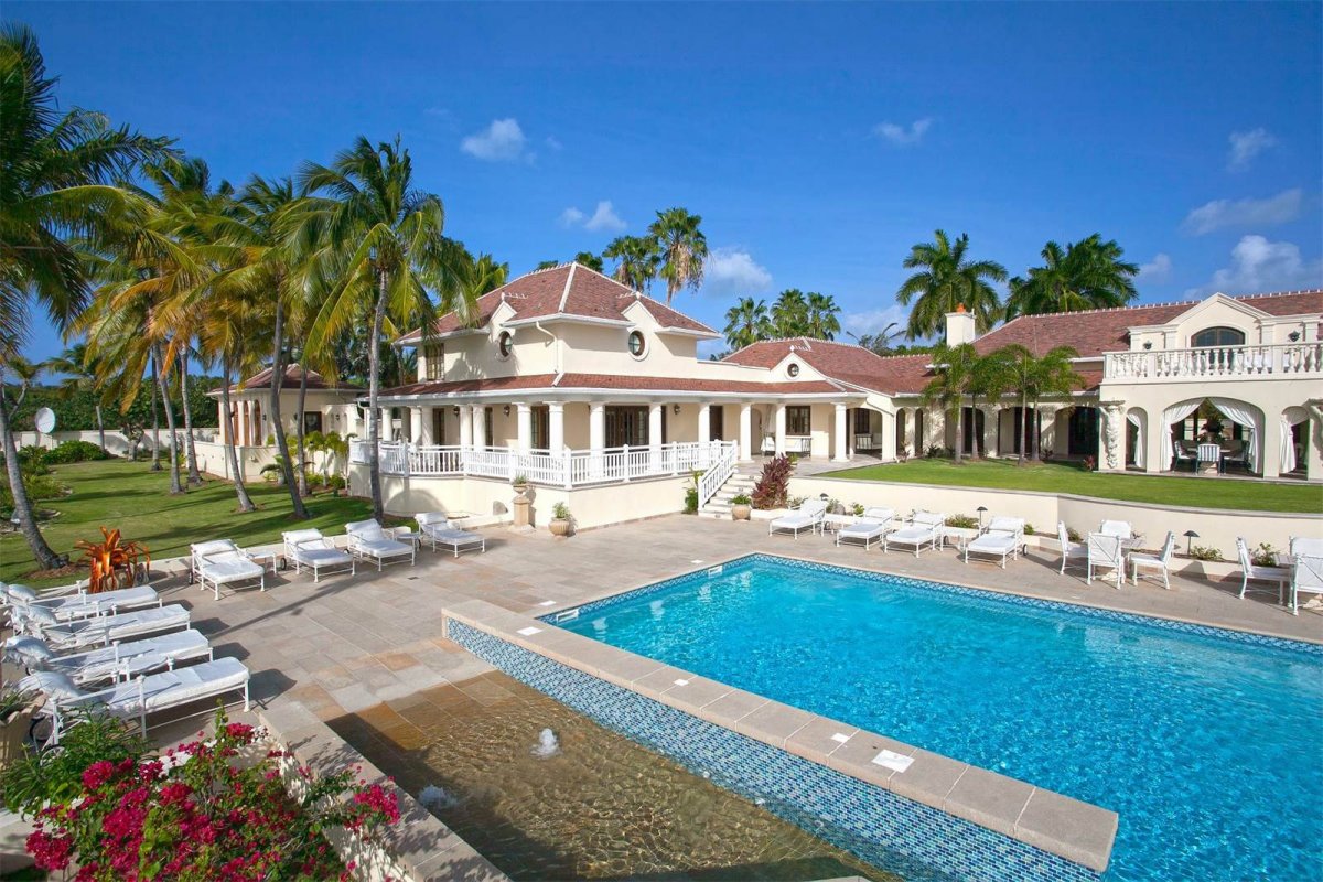 Swimming pool in Donald Trump's St. Martin vacation home