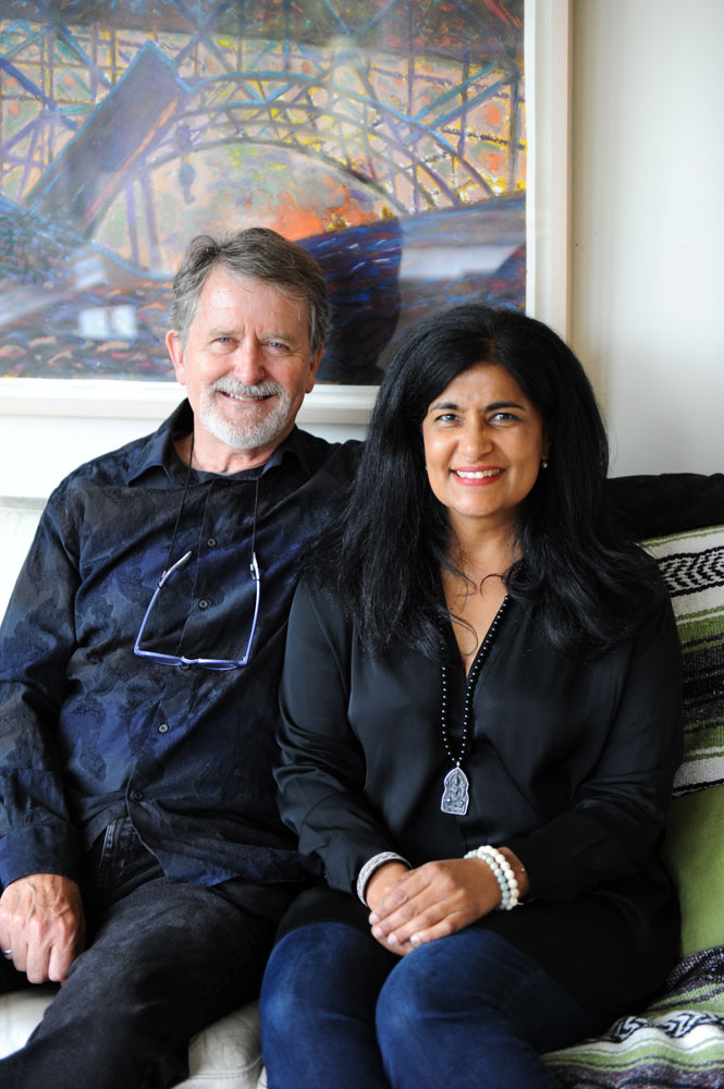 Architects and homeowners Graham Smith and Tina Dhillon.