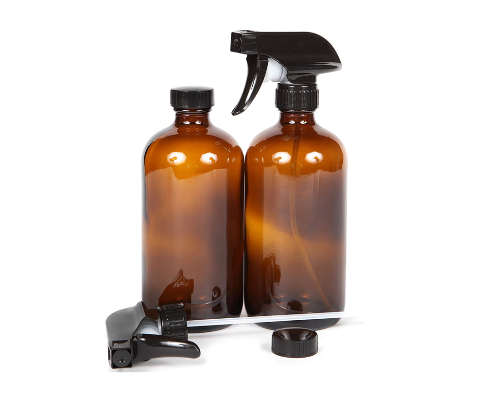 amber glass bottles for cleaning