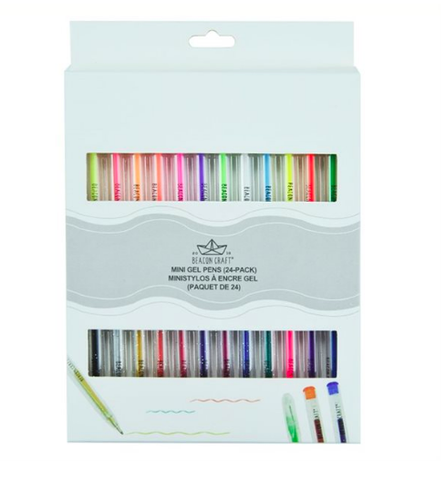 package of colourful gel pens