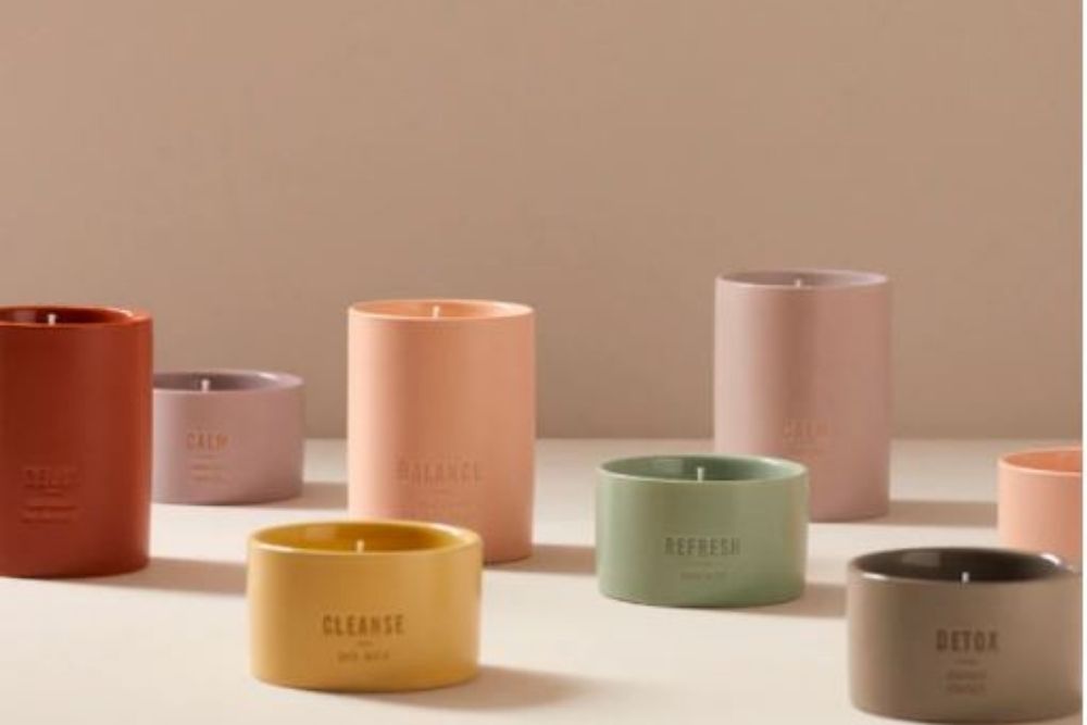 An assortment of small, brightly coloured candles