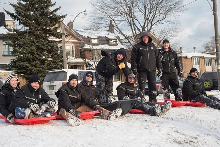 Mike Holmes was able to capture last year's tobogganing adventure on camera.