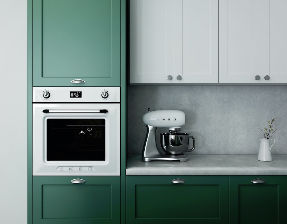Kitchen cabinets painted dark green