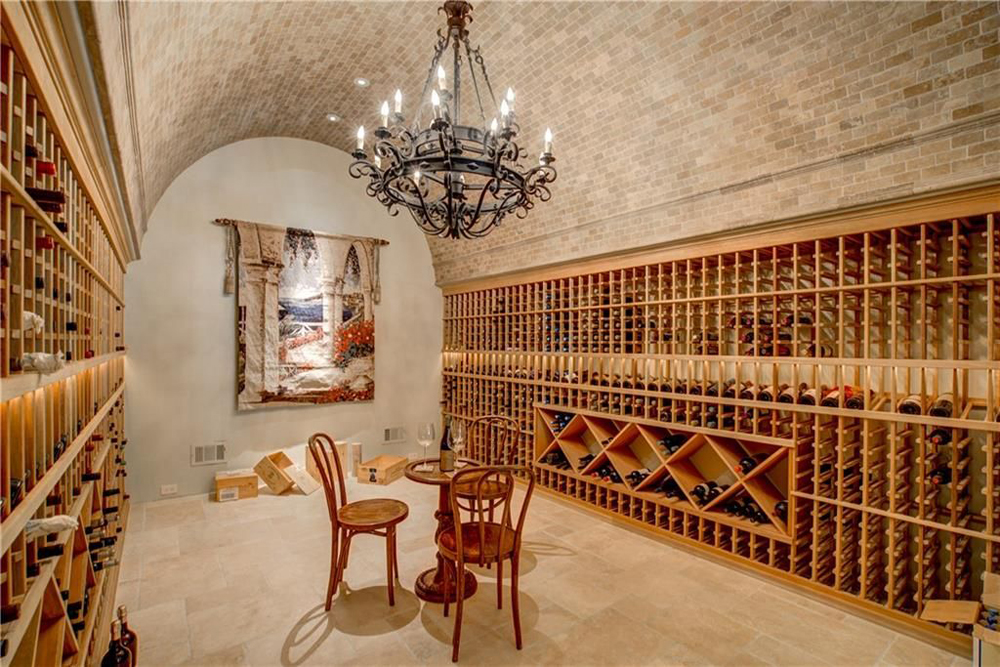 A cavernous wine cellar with more than 1,800 bottles and it's own tasting area
