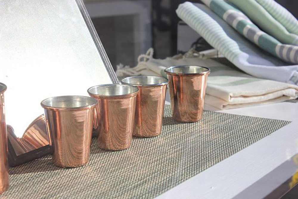 Multiple copper cups