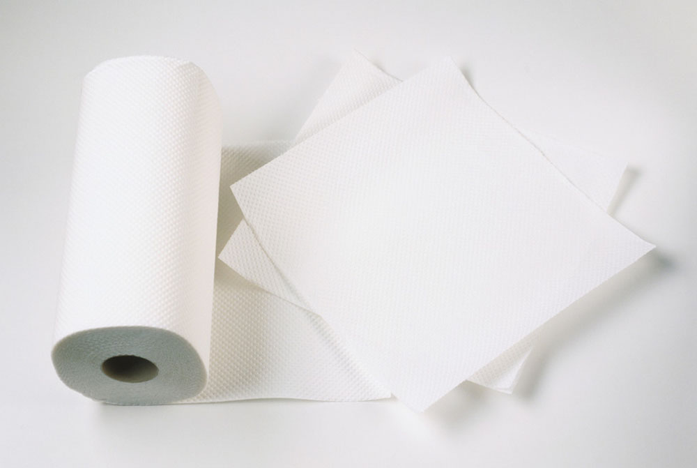 A roll of paper towel