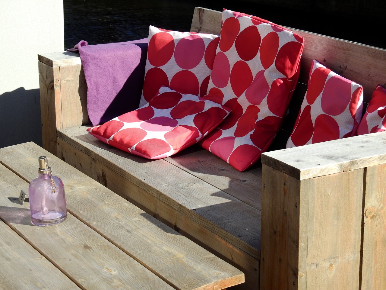 Comfy and colourful outdoor cushions.