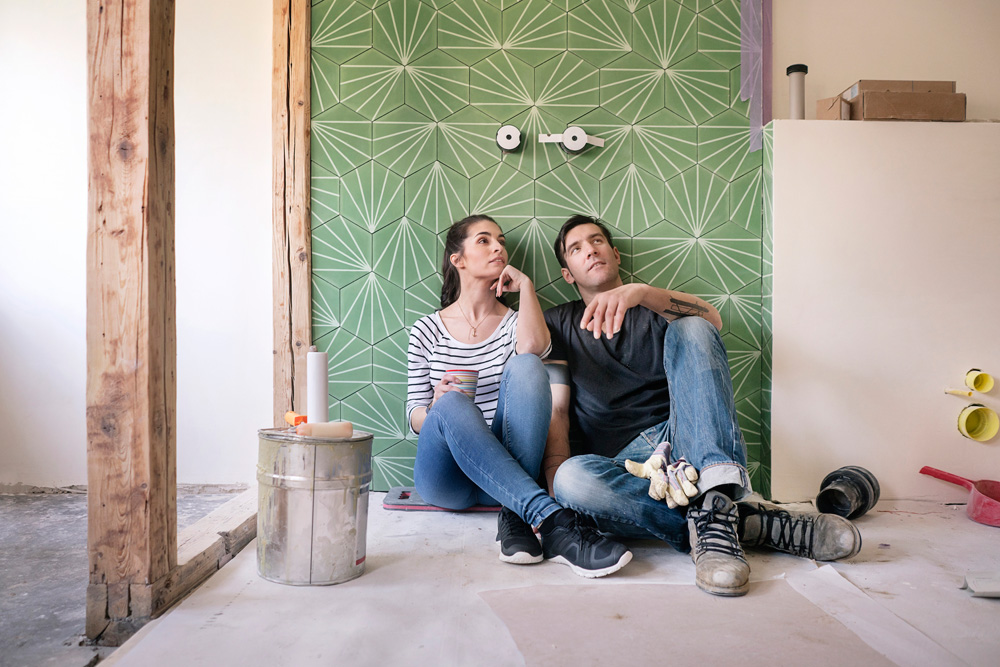 Couple in the middle of their reno