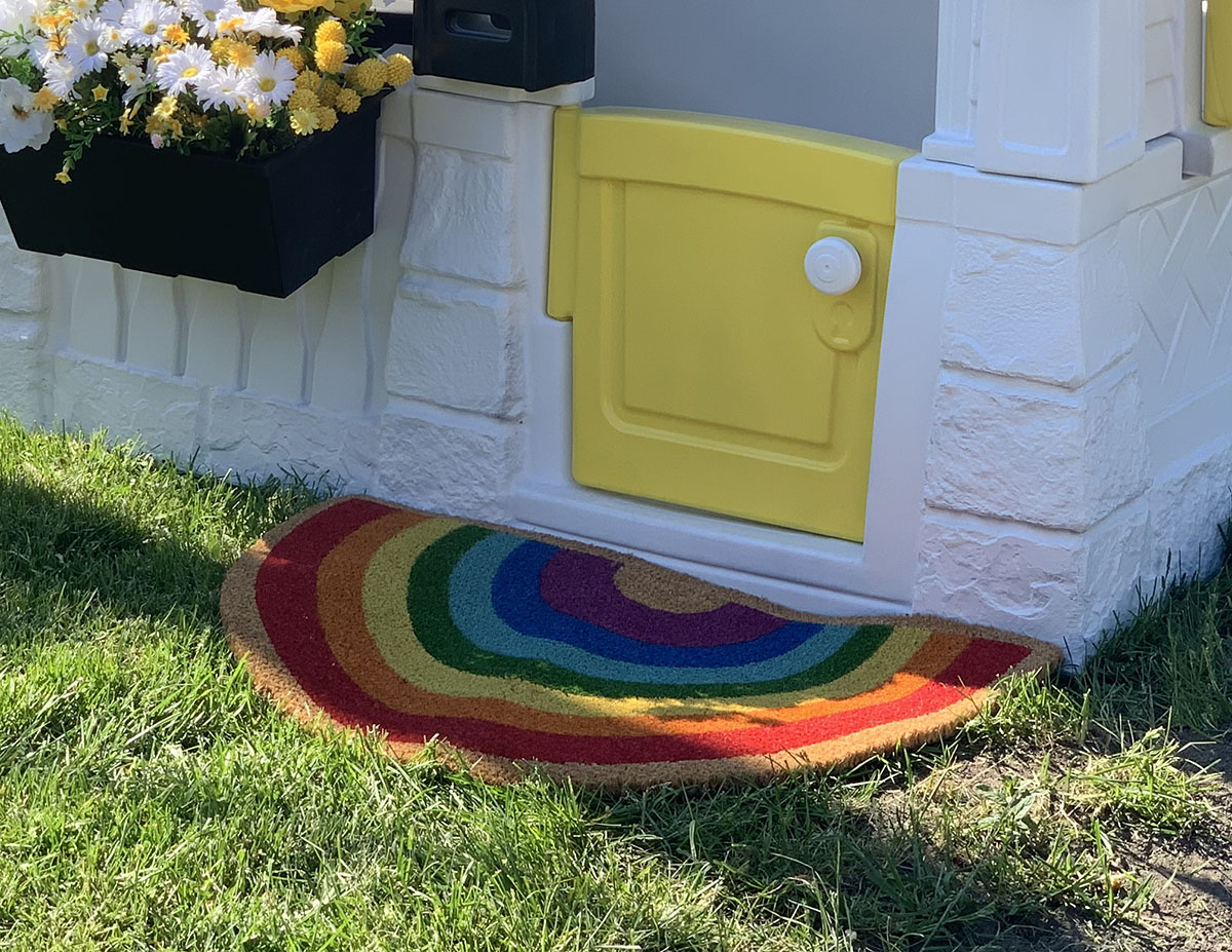 Rainbow doormat