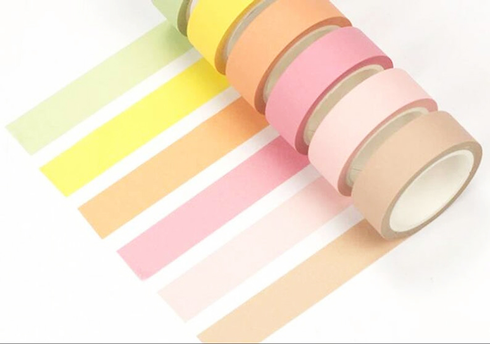 Rows of coluorful washi tape