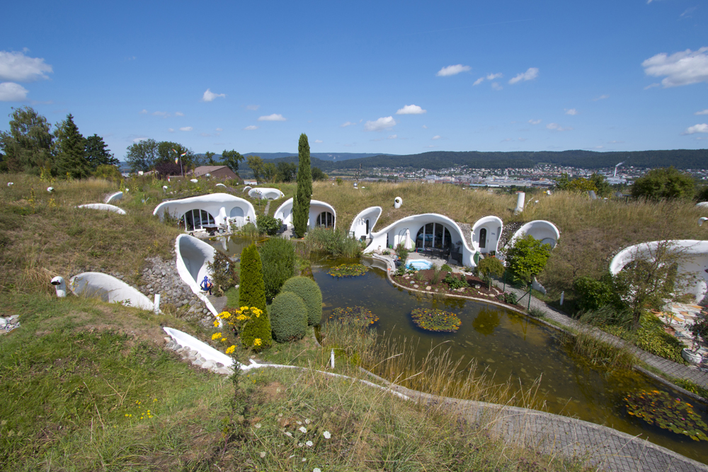 Unique, white underground homes by Switzerland-based architect Peter Vetsch